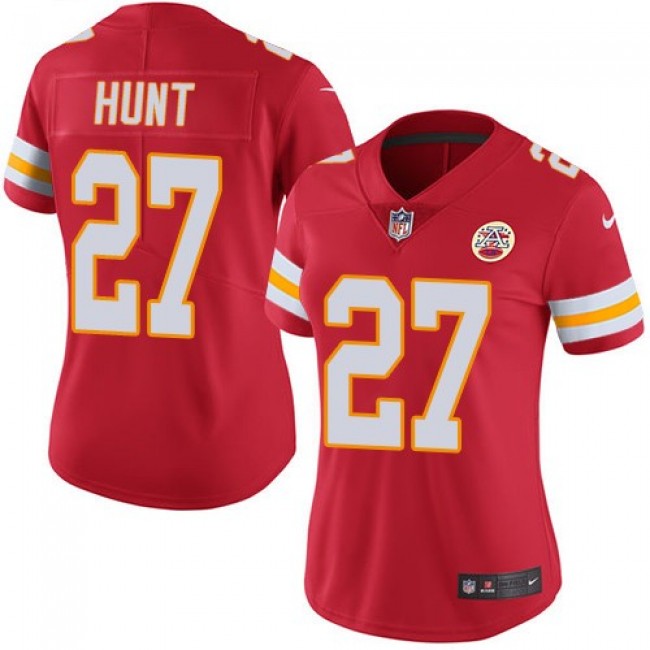 Women's Chiefs #27 Kareem Hunt Red Team Color Stitched NFL Vapor Untouchable Limited Jersey
