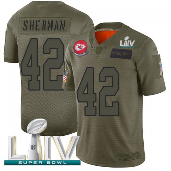 Nike Kansas City Chiefs No42 Anthony Sherman Camo Youth Stitched NFL Limited 2018 Salute to Service Jersey