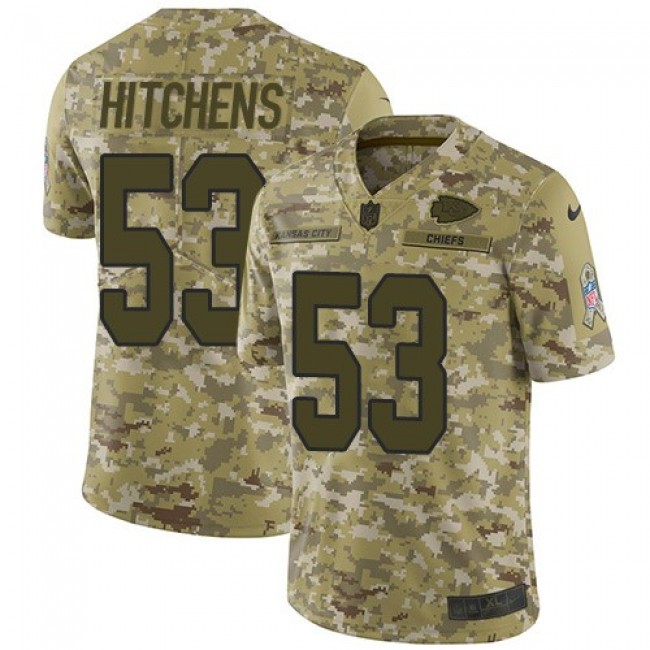 Nike Chiefs #53 Anthony Hitchens Camo Men's Stitched NFL Limited 2018 Salute To Service Jersey