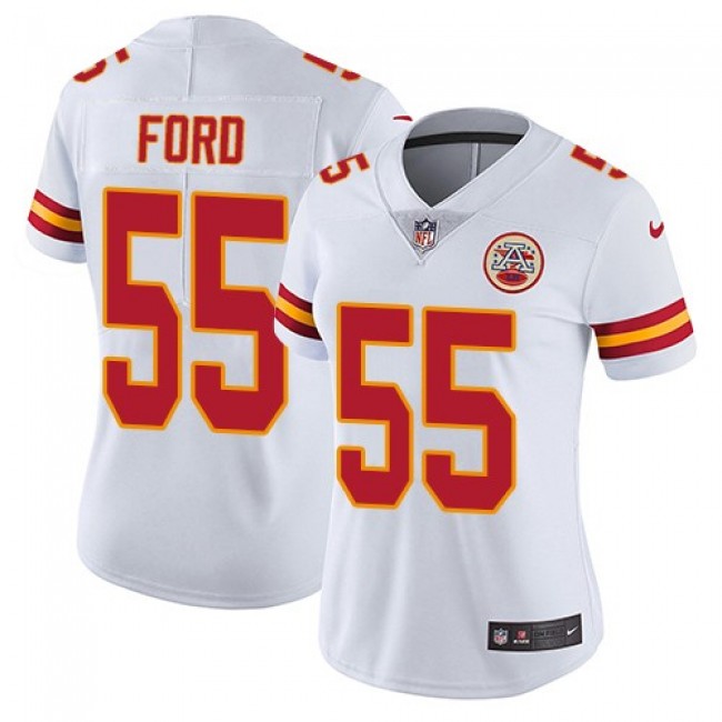 Women's Chiefs #55 Dee Ford White Stitched NFL Vapor Untouchable Limited Jersey