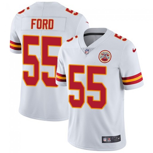 Kansas City Chiefs #55 Dee Ford White Youth Stitched NFL Vapor Untouchable Limited Jersey