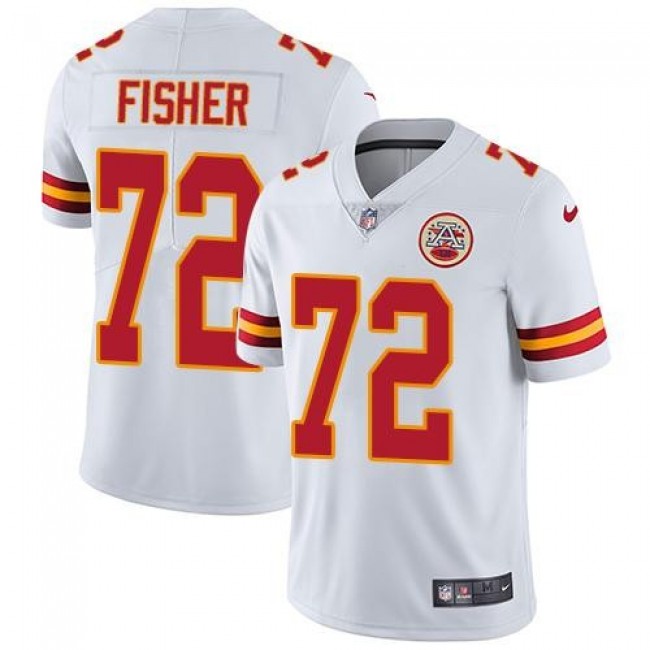 Nike Chiefs #72 Eric Fisher White Men's Stitched NFL Vapor Untouchable Limited Jersey