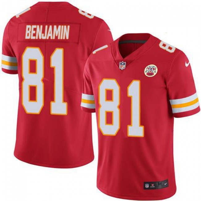 Nike Chiefs #81 Kelvin Benjamin Red Team Color Men's Stitched NFL Vapor Untouchable Limited Jersey