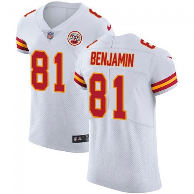 Nike Chiefs #81 Kelvin Benjamin White Men's Stitched NFL Vapor Untouchable Elite Jersey