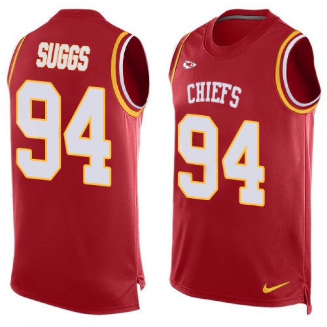 Nike Chiefs #94 Terrell Suggs Red Team Color Men's Stitched NFL Limited Tank Top Jersey