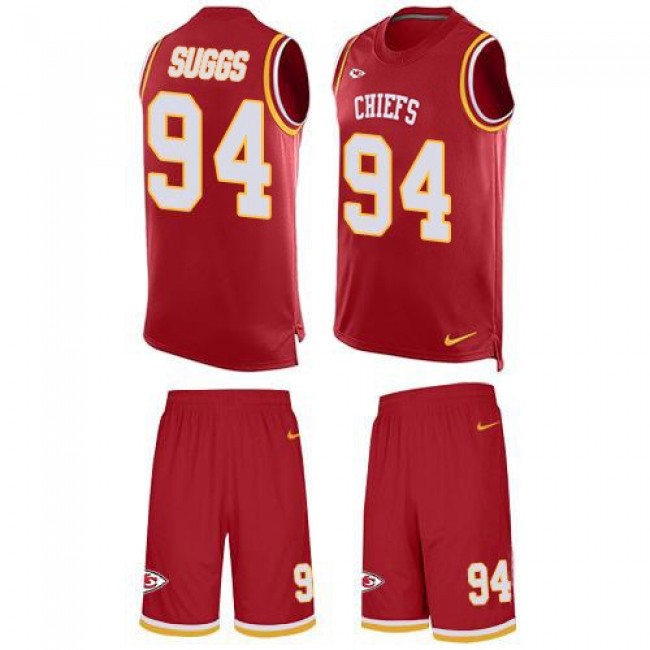 Nike Chiefs #94 Terrell Suggs Red Team Color Men's Stitched NFL Limited Tank Top Suit Jersey