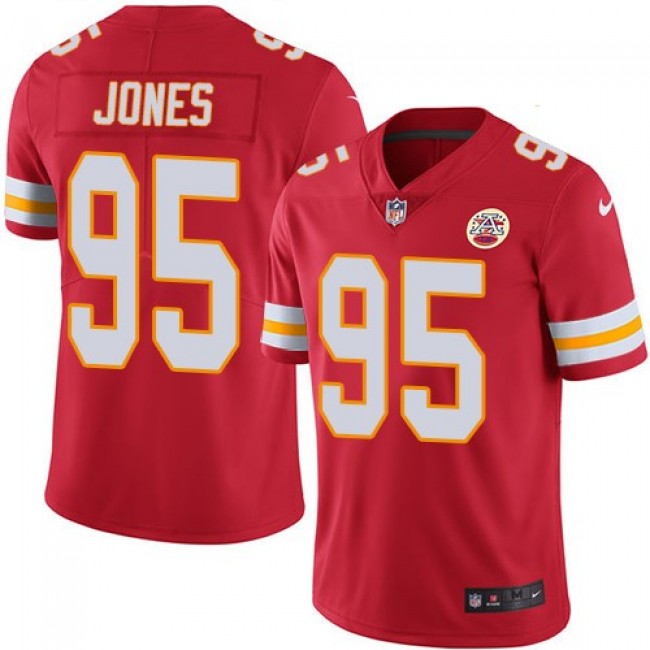 Kansas City Chiefs #95 Chris Jones Red Team Color Youth Stitched NFL Vapor Untouchable Limited Jersey