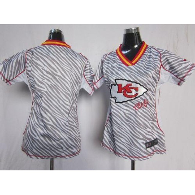 Women's Chiefs Blank Zebra Stitched NFL Elite Jersey
