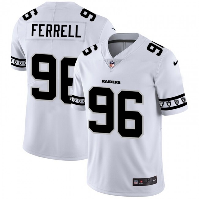 Las Vegas Raiders #96 Clelin Ferrell Nike White Team Logo Vapor Limited NFL Jersey