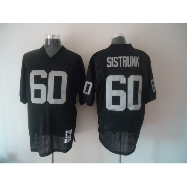 Mitchell And Ness Raiders #60 Otis Sistrunk Black Stitched NFL Jersey