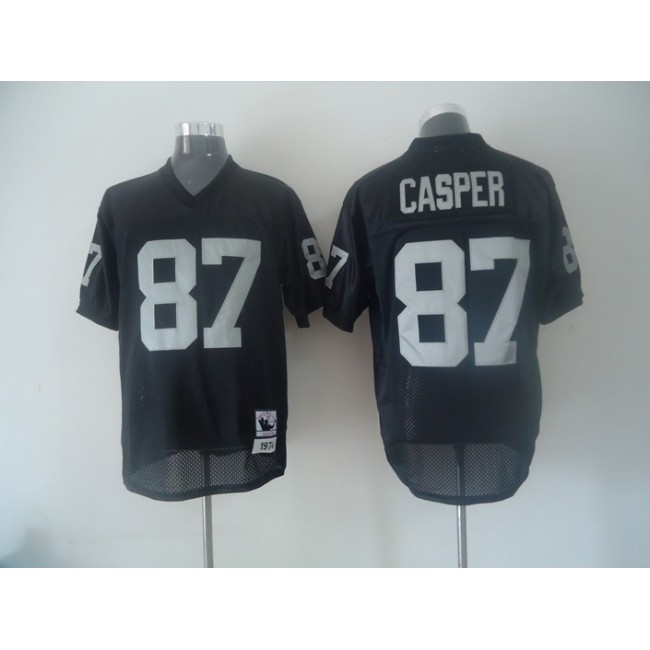 Mitchell And Ness Raiders #87 Dave Casper Black Throwback Stitched NFL Jersey