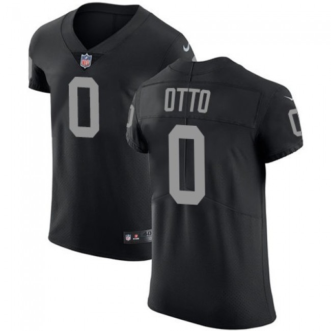 Nike Raiders #0 Jim Otto Black Team Color Men's Stitched NFL Vapor Untouchable Elite Jersey