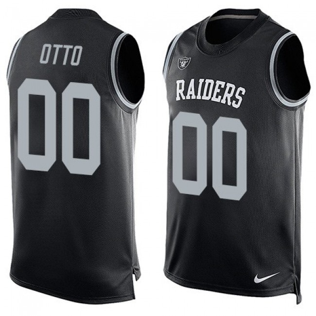 Nike Raiders #00 Jim Otto Black Team Color Men's Stitched NFL Limited Tank Top Jersey