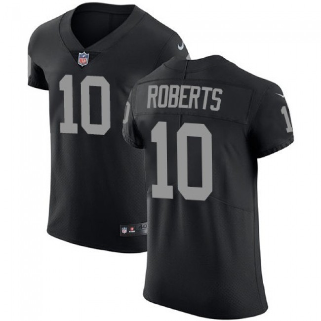 Nike Raiders #10 Seth Roberts Black Team Color Men's Stitched NFL Vapor Untouchable Elite Jersey