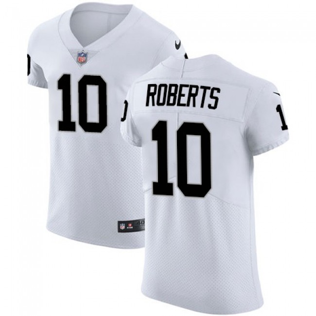 Nike Raiders #10 Seth Roberts White Men's Stitched NFL Vapor Untouchable Elite Jersey