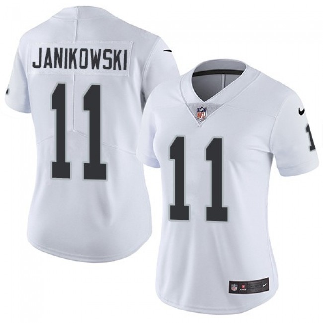 Women's Raiders #11 Sebastian Janikowski White Stitched NFL Vapor Untouchable Limited Jersey