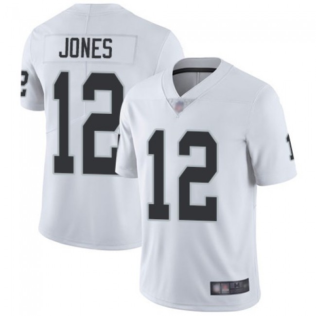 Nike Raiders #12 Zay Jones White Men's Stitched NFL Vapor Untouchable Limited Jersey