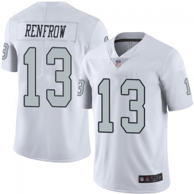 Nike Raiders #13 Hunter Renfrow White Men's Stitched NFL Limited Rush Jersey