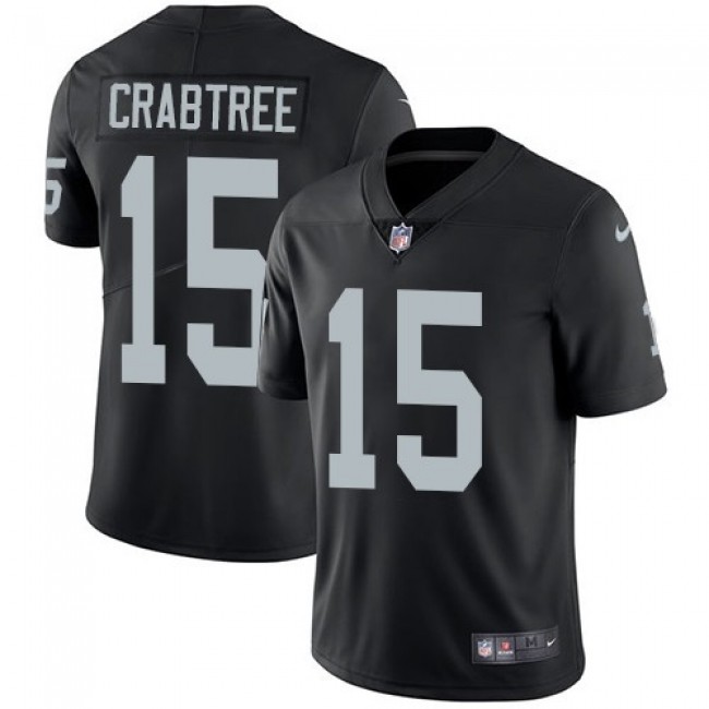 Las Vegas Raiders #15 Michael Crabtree Black Team Color Youth Stitched NFL Vapor Untouchable Limited Jersey
