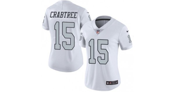 تقديم ستاربكس NFL Jersey Authorized Site-Women's Raiders #15 Michael Crabtree ... تقديم ستاربكس