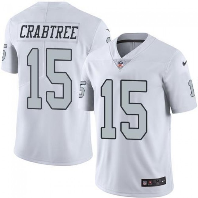 Las Vegas Raiders #15 Michael Crabtree White Youth Stitched NFL Limited Rush Jersey
