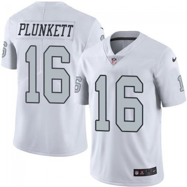 Las Vegas Raiders #16 Jim Plunkett White Youth Stitched NFL Limited Rush Jersey