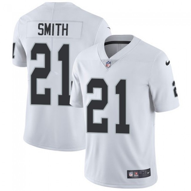 Las Vegas Raiders #21 Sean Smith White Youth Stitched NFL Vapor Untouchable Limited Jersey