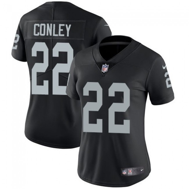 Women's Raiders #22 Gareon Conley Black Team Color Stitched NFL Vapor Untouchable Limited Jersey