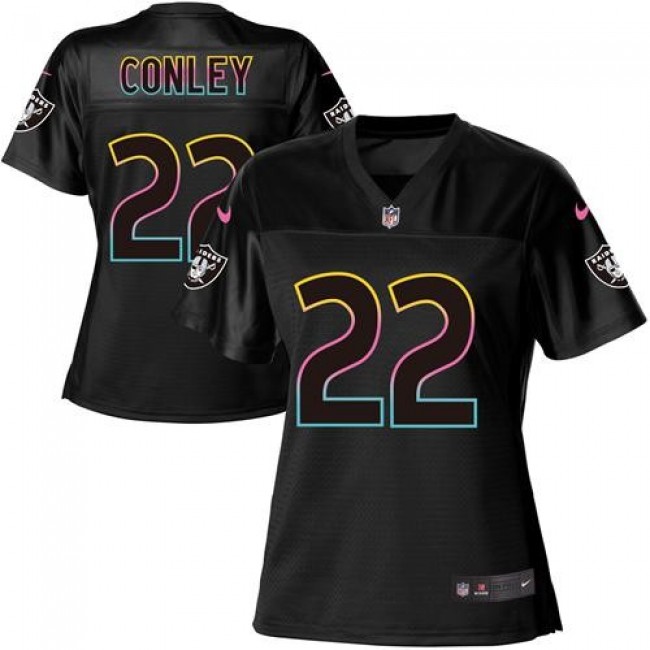 Women's Raiders #22 Gareon Conley Black NFL Game Jersey
