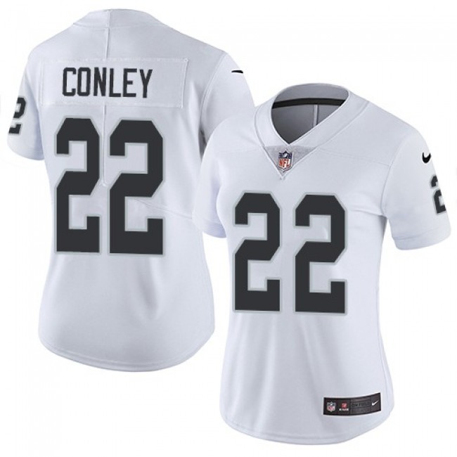 Women's Raiders #22 Gareon Conley White Stitched NFL Vapor Untouchable Limited Jersey