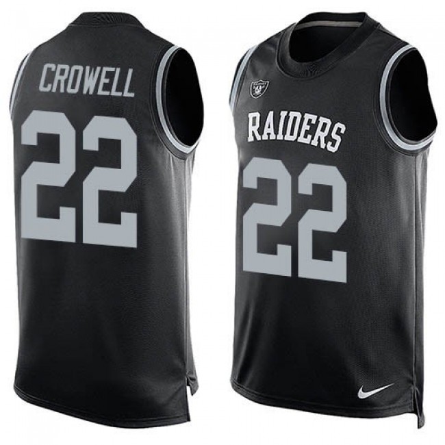 Nike Raiders #22 Isaiah Crowell Black Team Color Men's Stitched NFL Limited Tank Top Jersey