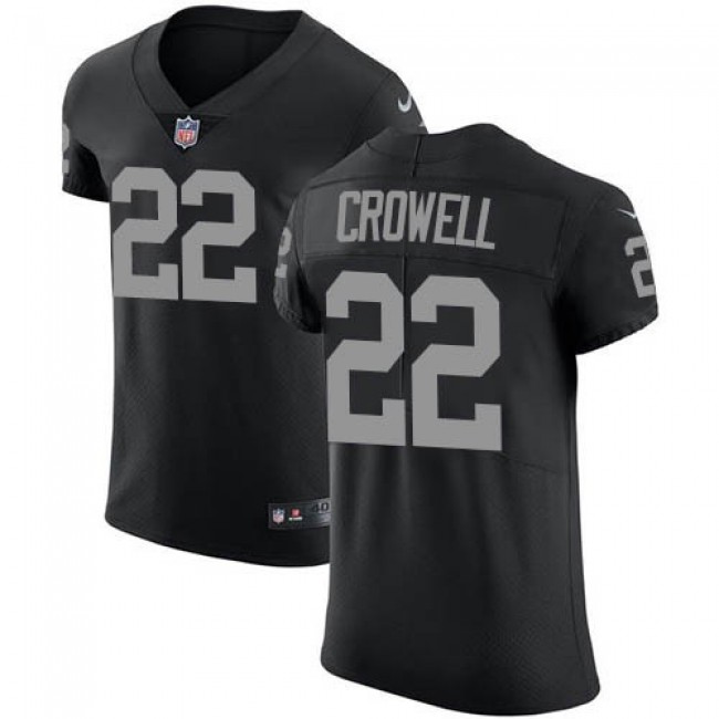 Nike Raiders #22 Isaiah Crowell Black Team Color Men's Stitched NFL Vapor Untouchable Elite Jersey