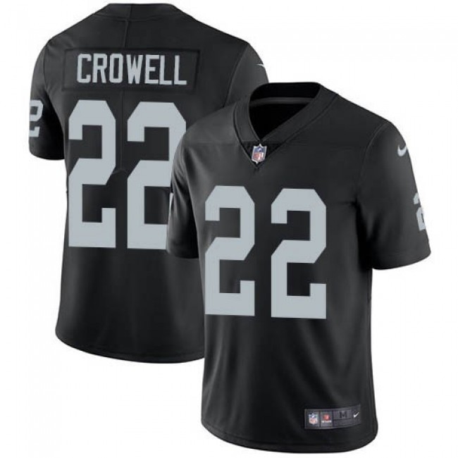 Nike Raiders #22 Isaiah Crowell Black Team Color Men's Stitched NFL Vapor Untouchable Limited Jersey