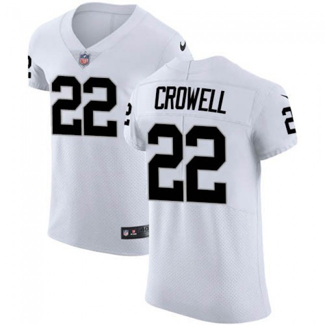 Nike Raiders #22 Isaiah Crowell White Men's Stitched NFL Vapor Untouchable Elite Jersey