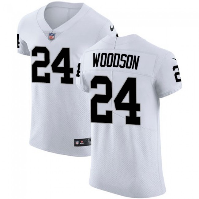 Nike Raiders #24 Charles Woodson White Men's Stitched NFL Vapor Untouchable Elite Jersey