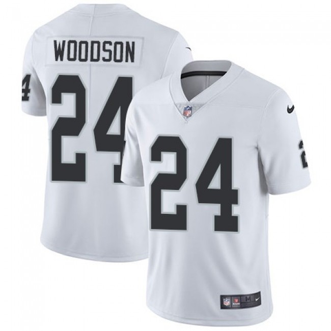 Las Vegas Raiders #24 Charles Woodson White Youth Stitched NFL Vapor Untouchable Limited Jersey