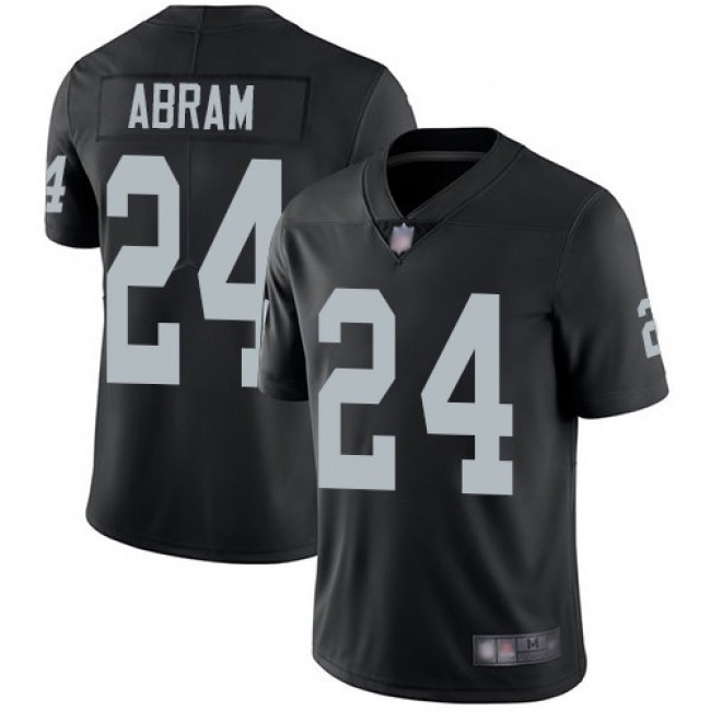 Nike Raiders #24 Johnathan Abram Black Team Color Men's Stitched NFL Vapor Untouchable Limited Jersey