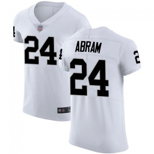 Nike Raiders #24 Johnathan Abram White Men's Stitched NFL Vapor Untouchable Elite Jersey