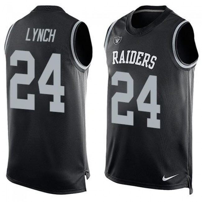 Nike Raiders #24 Marshawn Lynch Black Team Color Men's Stitched NFL Limited Tank Top Jersey