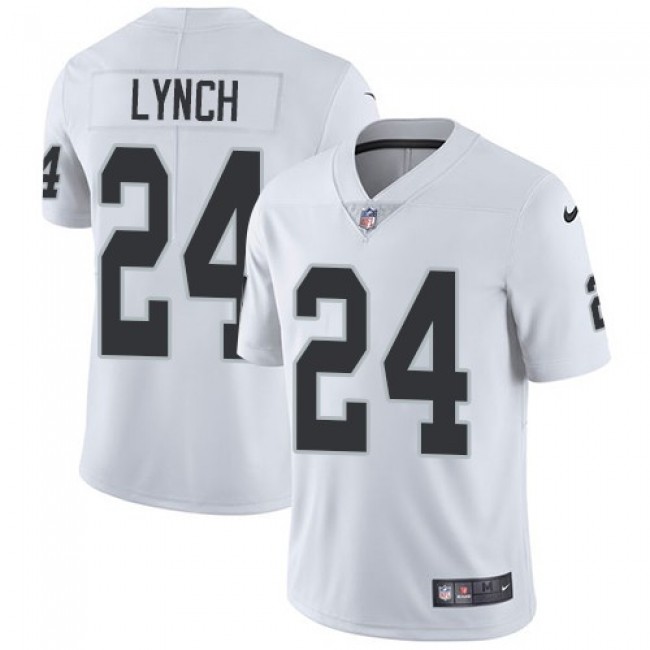 Nike Raiders #24 Marshawn Lynch White Men's Stitched NFL Vapor Untouchable Limited Jersey