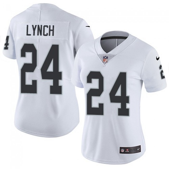 Women's Raiders #24 Marshawn Lynch White Stitched NFL Vapor Untouchable Limited Jersey