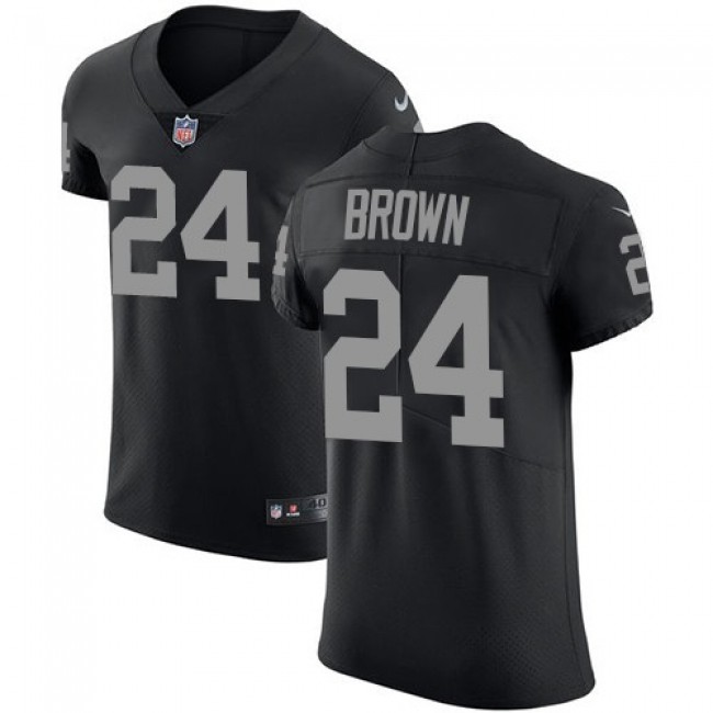 Nike Raiders #24 Willie Brown Black Team Color Men's Stitched NFL Vapor Untouchable Elite Jersey