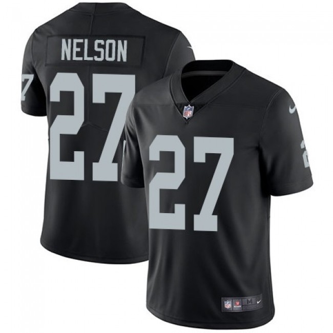 Las Vegas Raiders #27 Reggie Nelson Black Team Color Youth Stitched NFL Vapor Untouchable Limited Jersey