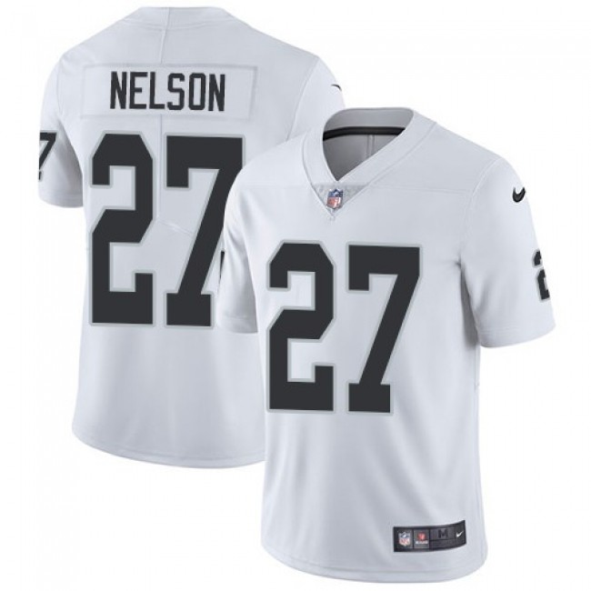 Las Vegas Raiders #27 Reggie Nelson White Youth Stitched NFL Vapor Untouchable Limited Jersey