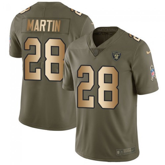 البنش Nike Raiders #28 Doug Martin Camo Women's Stitched NFL Limited 2018 Salute to Service Jersey البنش