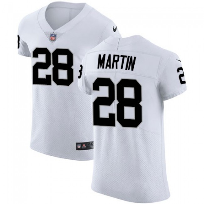 Nike Raiders #28 Doug Martin White Men's Stitched NFL Vapor Untouchable Elite Jersey
