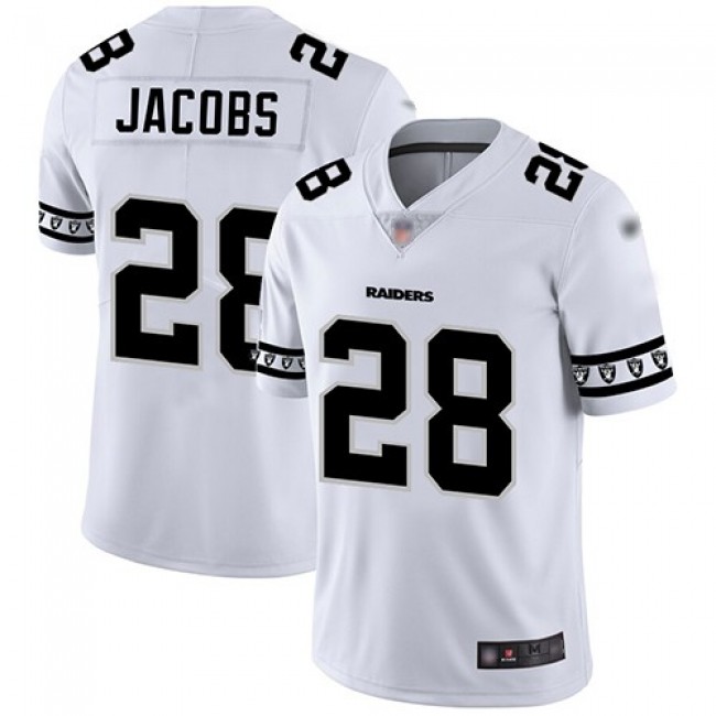 Nike Raiders #28 Josh Jacobs White Men's Stitched NFL Limited Team Logo Fashion Jersey