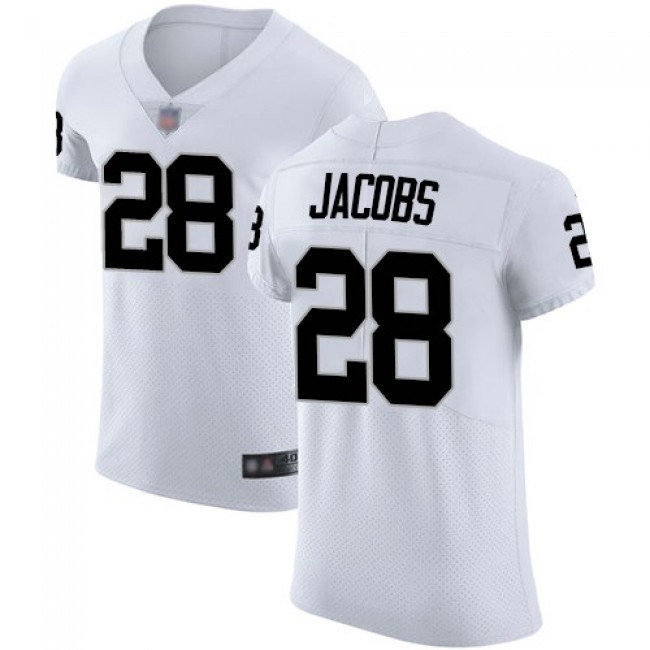 Nike Raiders #28 Josh Jacobs White Men's Stitched NFL Vapor Untouchable Elite Jersey