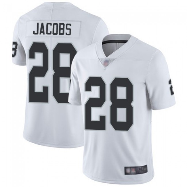 Nike Raiders #28 Josh Jacobs White Men's Stitched NFL Vapor Untouchable Limited Jersey