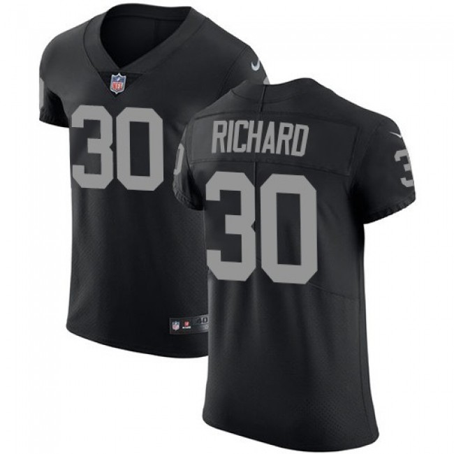 Nike Raiders #30 Jalen Richard Black Team Color Men's Stitched NFL Vapor Untouchable Elite Jersey
